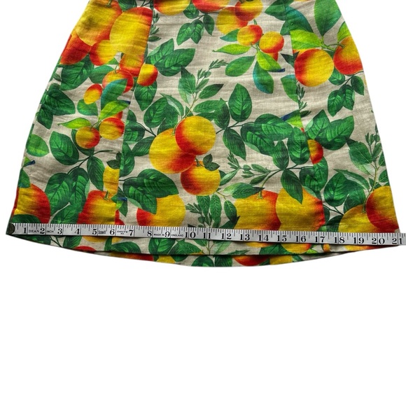 Farm Rio Tropical Citrus Orange Cropped Jacket Mini Skirt Set Iconic Print Sz S - Picture 12 of 15